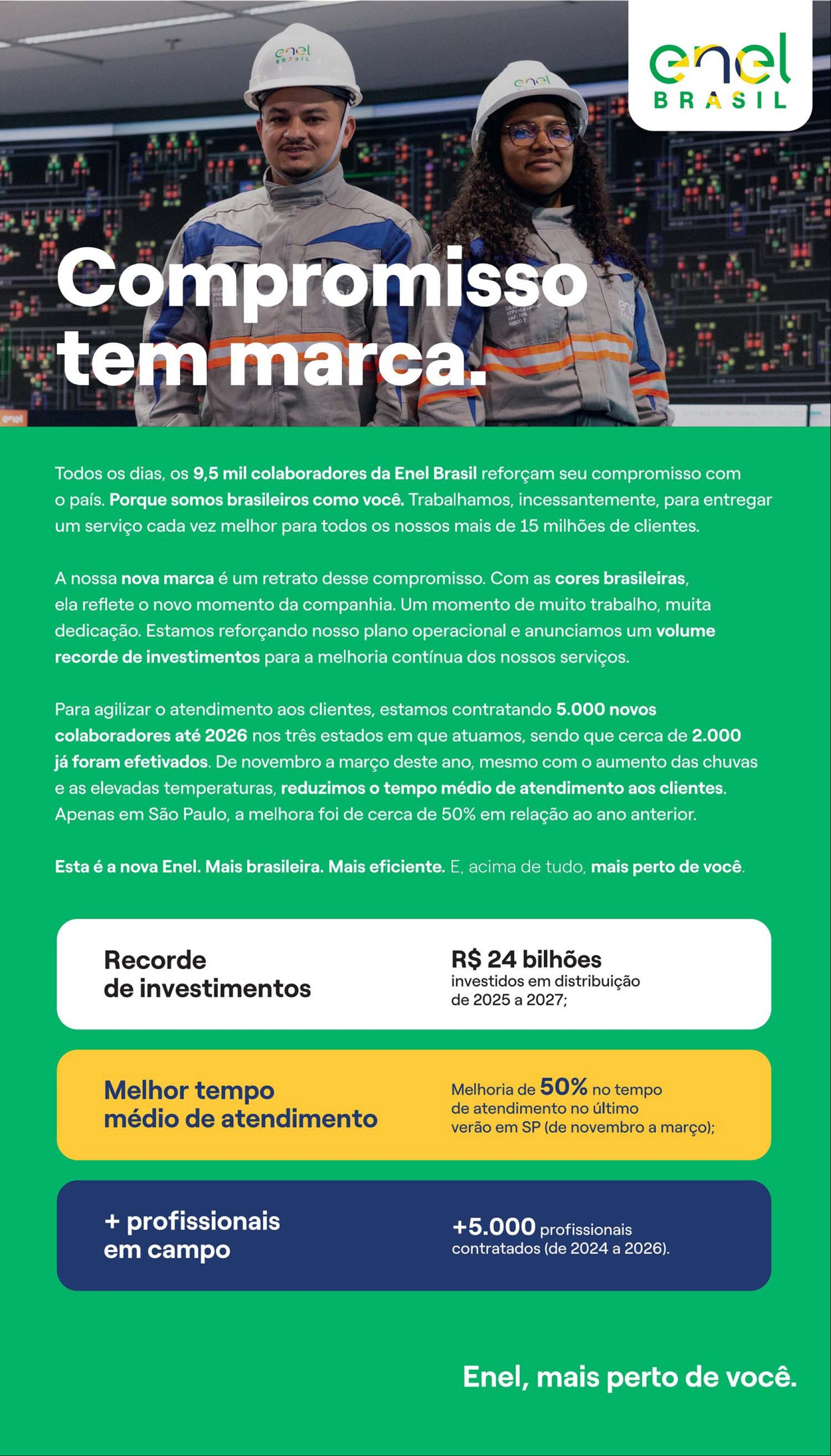 Enel Brasil divulga nova marca
